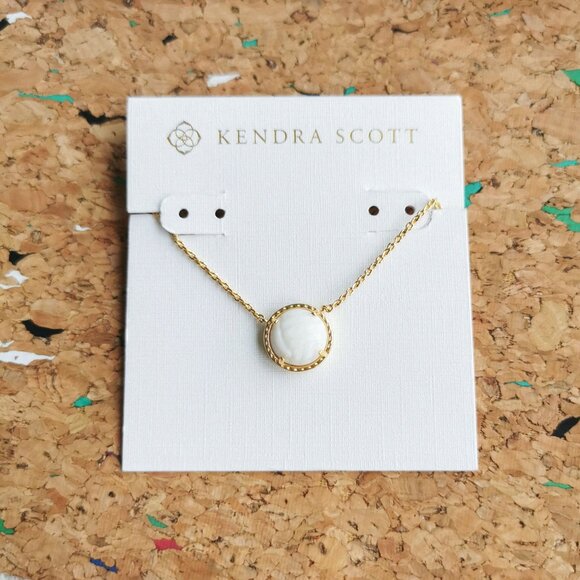Kendra Scott Jewelry - Kendra Scott Volleyball Gold White Mother-of-Pearl Necklace accessories